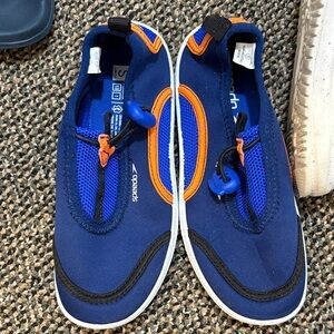 Speedo Kids Navy Blue & Orange Quick-Dry Water Shoes